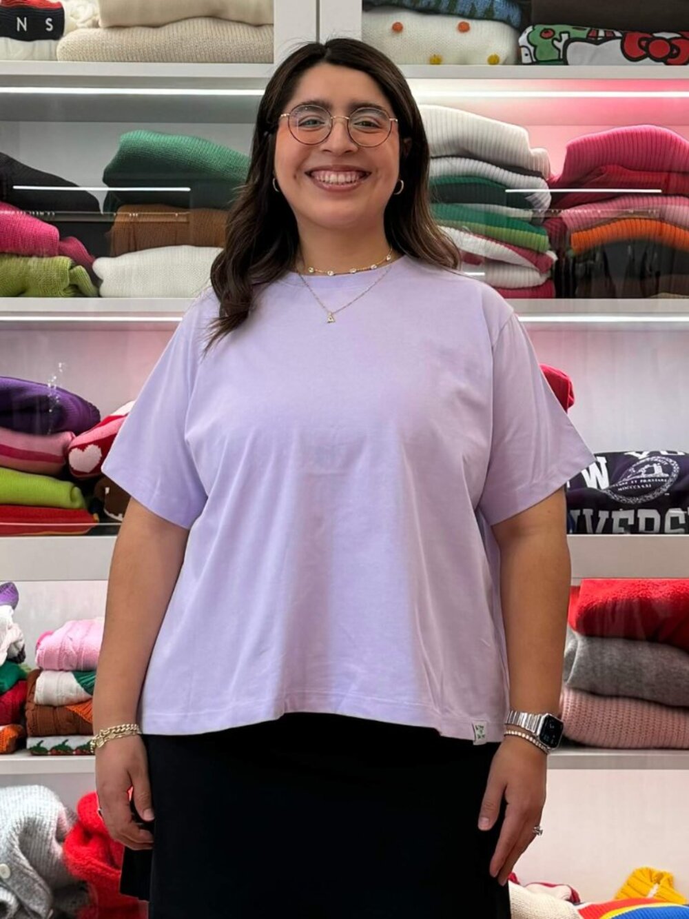 Shiny By Nature Lavender Oversized Cotton T-Shirt 2XL